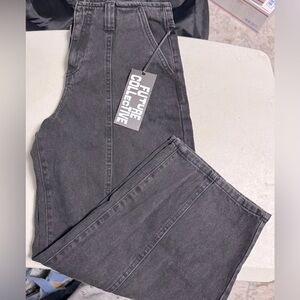 Future Collective Black Barrel Jeans